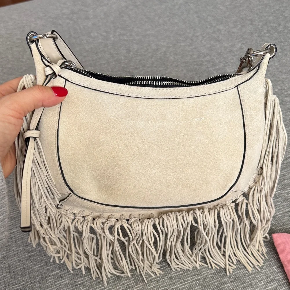 Isabel Marant Cream Fringe Shoulder Bag - Picture 4 of 5